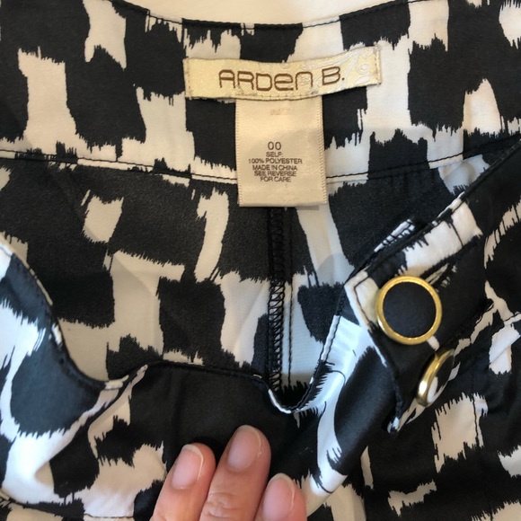 Arden B soft black white spots shorts 00 - Picture 3 of 4